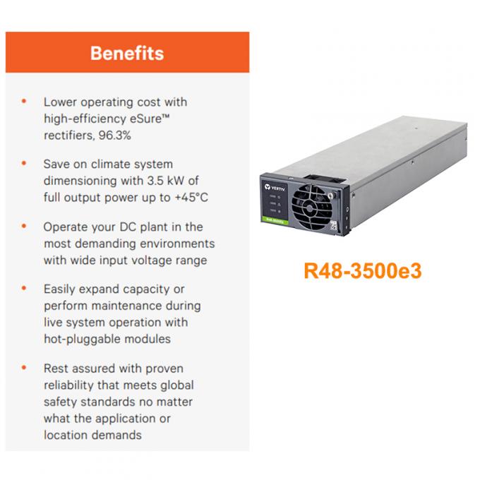 Emerson Rectifier Power Module Emerson Telecom Network Power Supply Rectifier Module R48-3500E3 Vertiv ...
